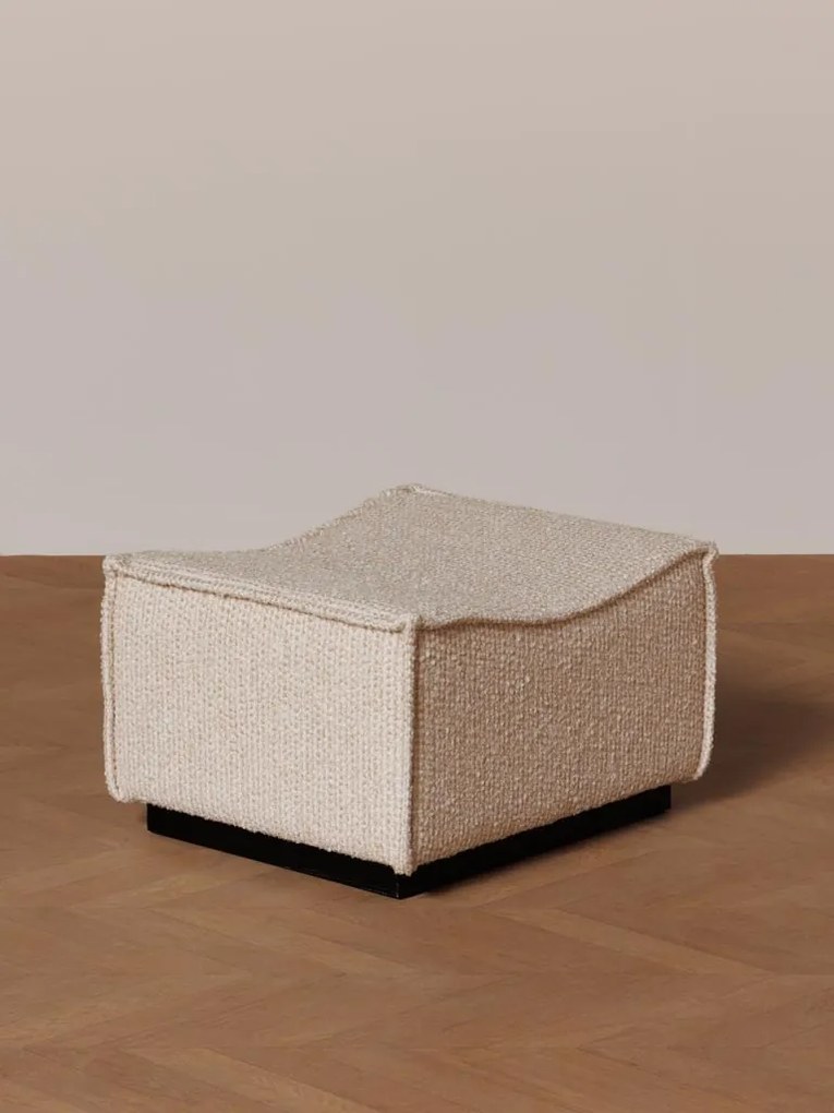 Taburet bej, din material textil, Sofa Garry