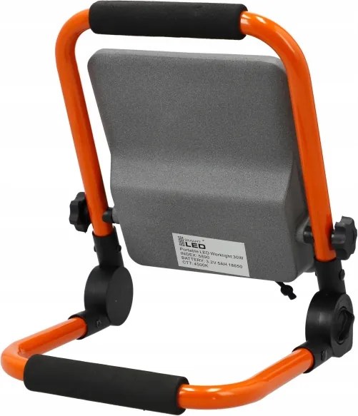 Proiector LED reîncărcabil cu stativ LED/30W/3,2V 4500K 5000 mAh IP65 portocaliu