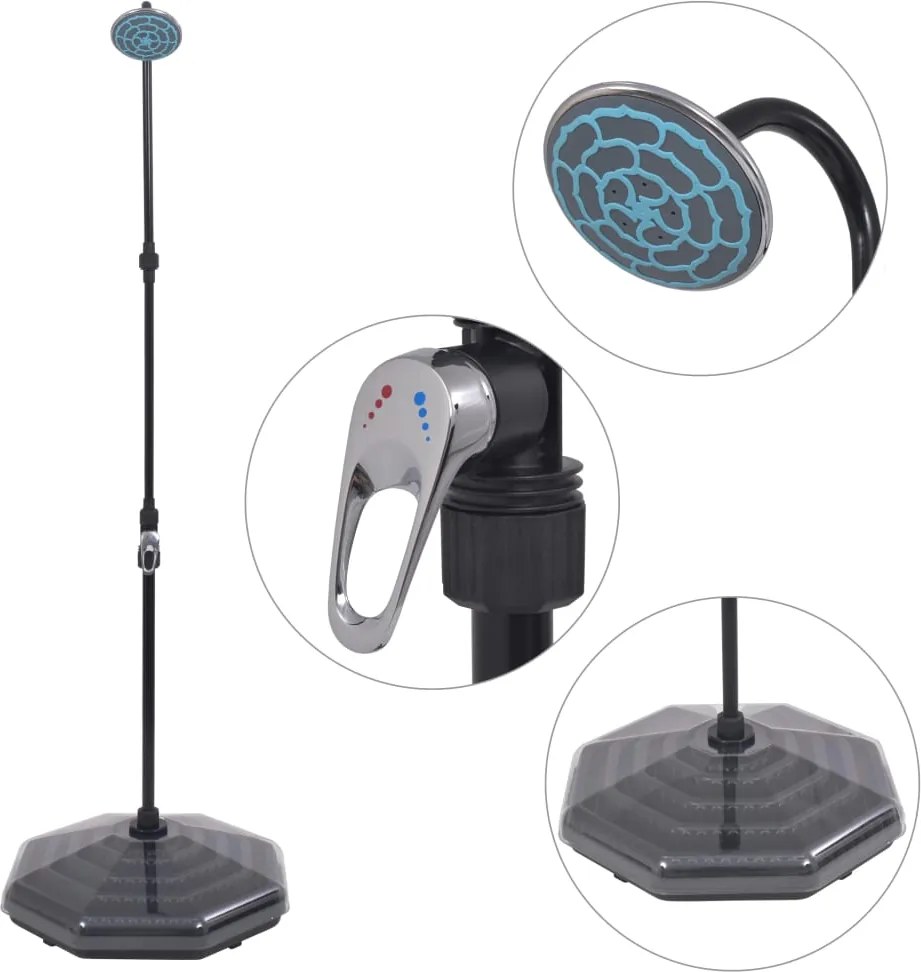 vidaXL Duș alimentat cu energie solară, 20 L, aluminiu și HDPE