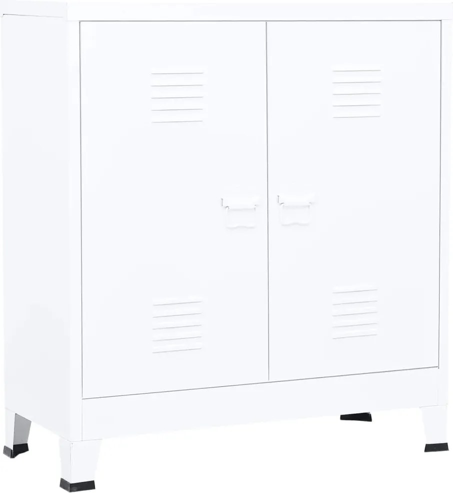 vidaXL Dulap industrial de depozitare, alb, 90x40x100 cm, oțel