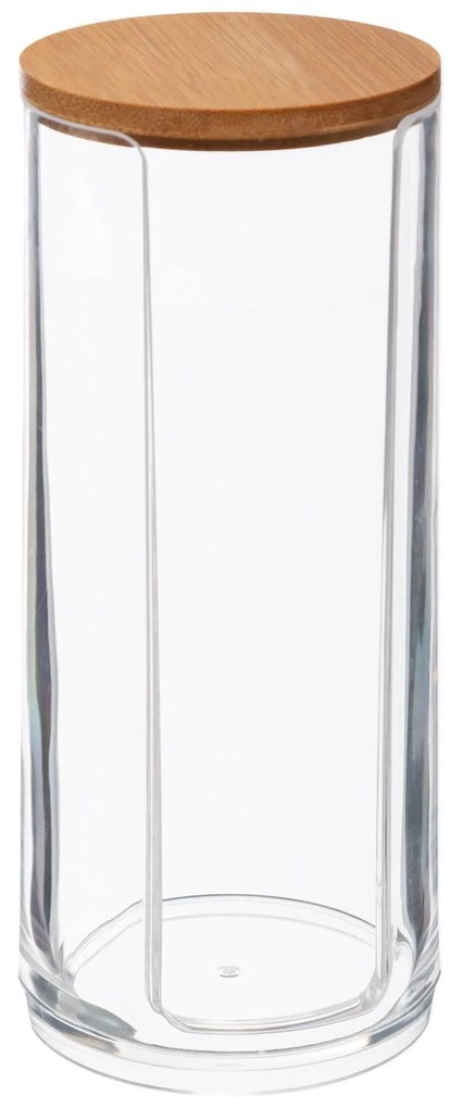 Recipient pentru tampoane cosmetice SELENA, capac din bambus