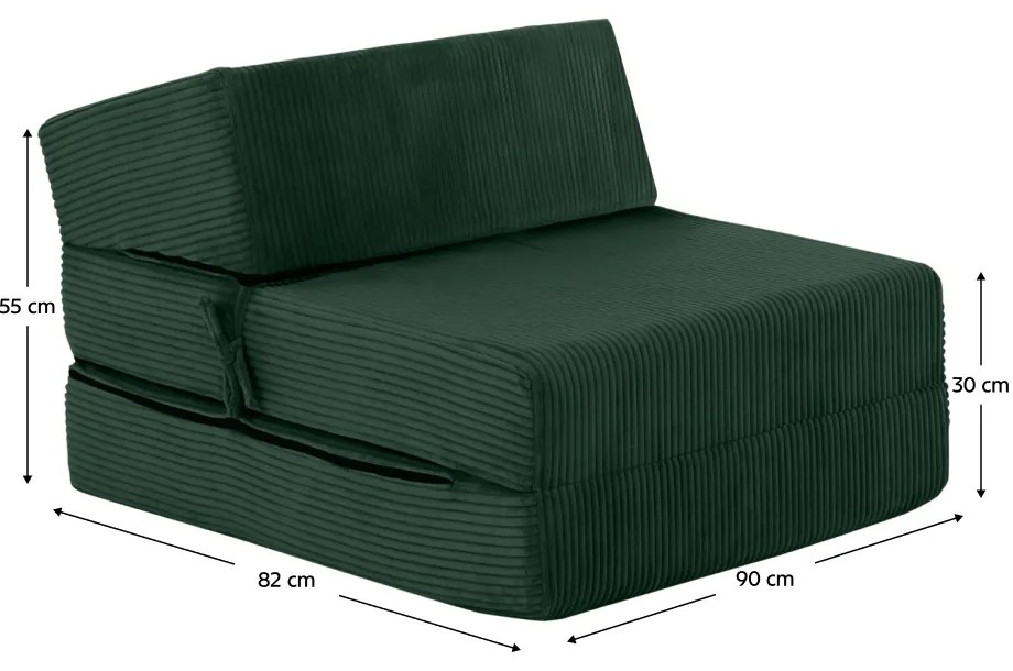 Scaun pliant/saltea MALEN, verde