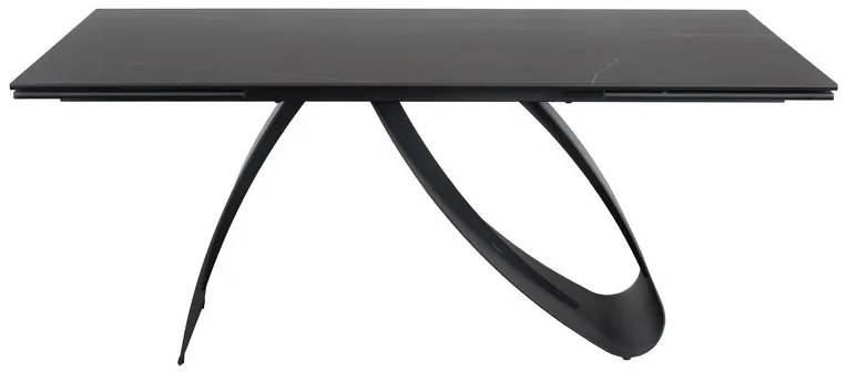 Masa extensibila Diuna Ceramic negru mat - L160-240 cm