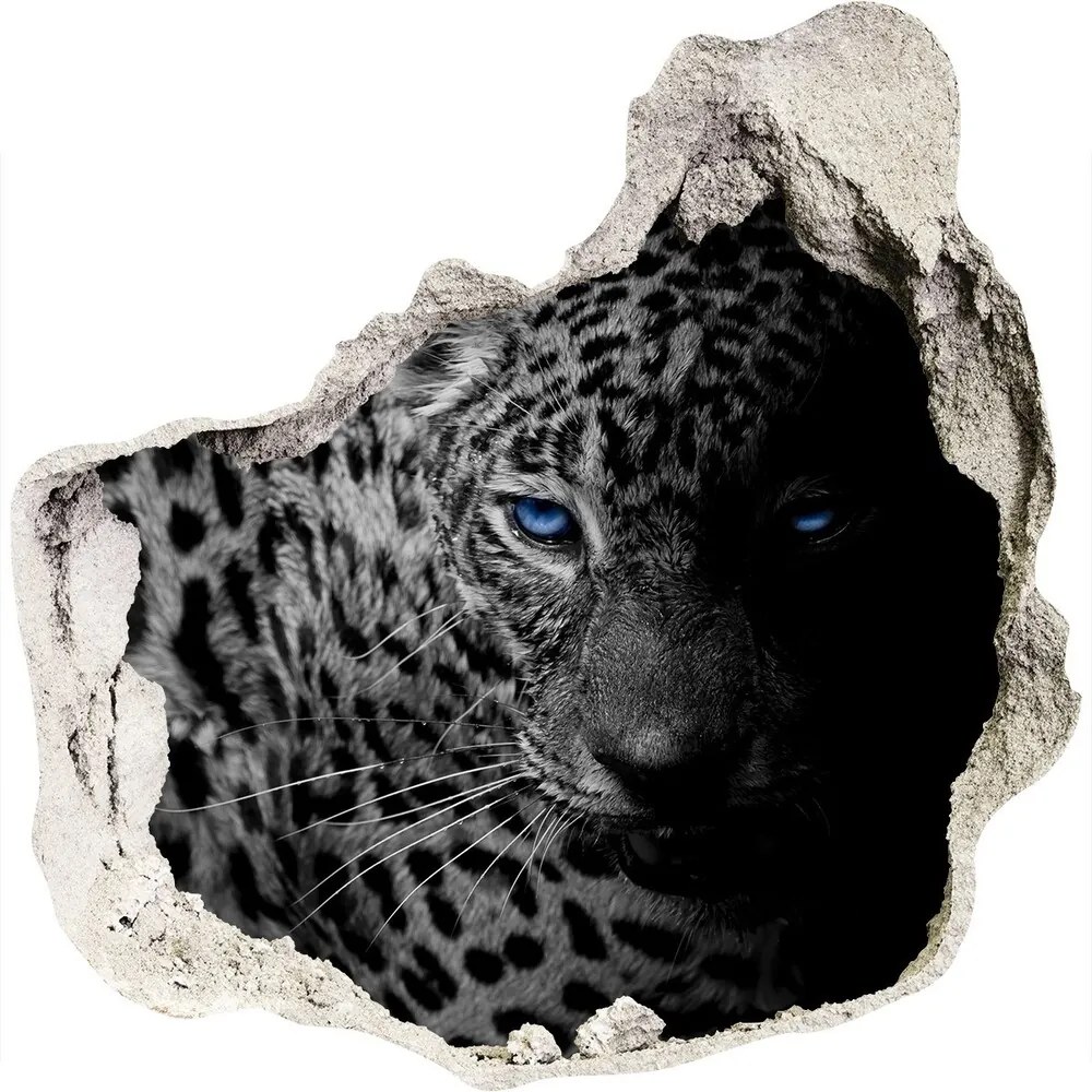 Fototapet un zid spart cu priveliște Leopard
