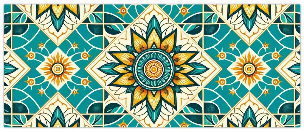 Tablou - Model turcoaz (120x50 cm)