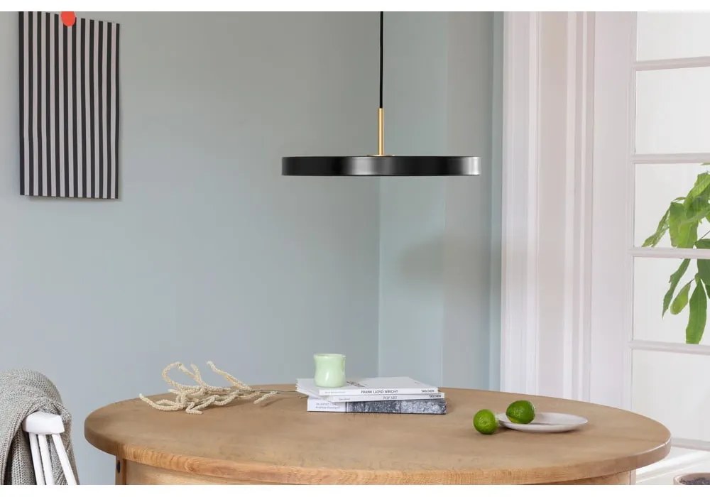 Lustră neagră LED cu abajur din metal ø 43 cm Asteria Medium – UMAGE