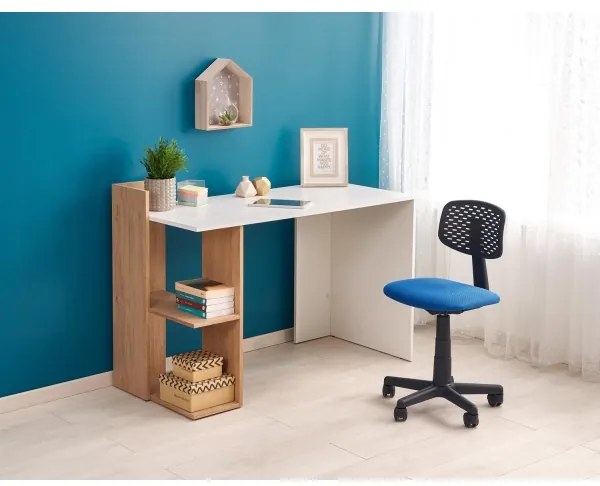 Birou COZYRA, stejar/alb