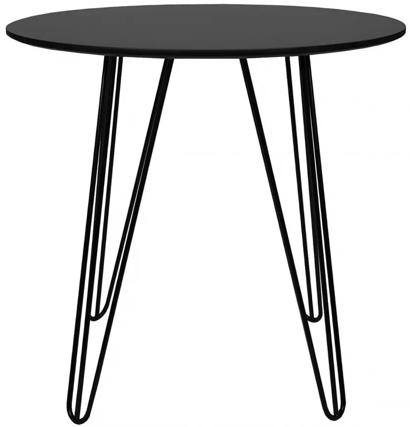 Masa de dining rotunda HARRY 80x80, negru