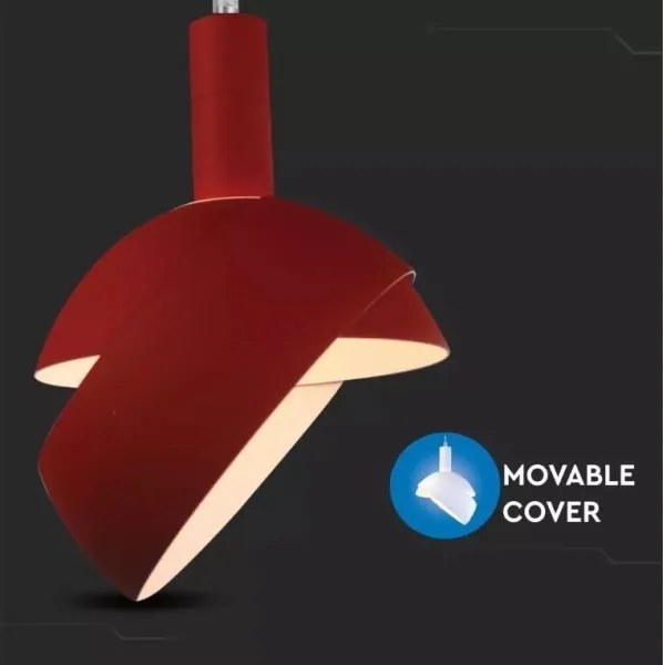 Lustră pe cablu 1xE14/60W/230V roșu