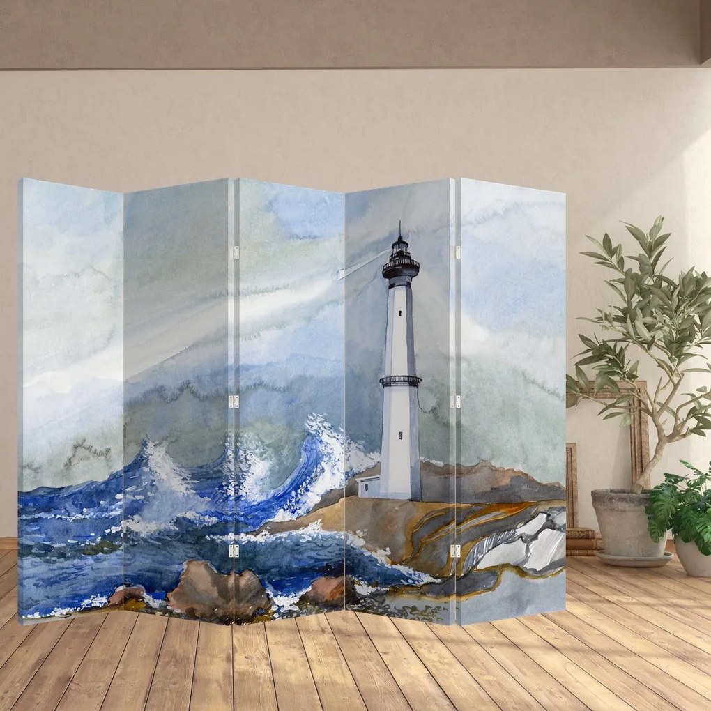 Paravan - Pictura farului (210x170 cm)
