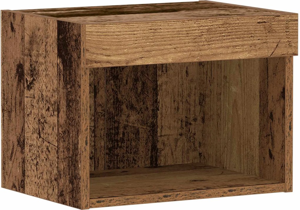 vidaXL Set comodă TV cu led Lemn vechi 40 x 30 x 30 cm Lemn compozit