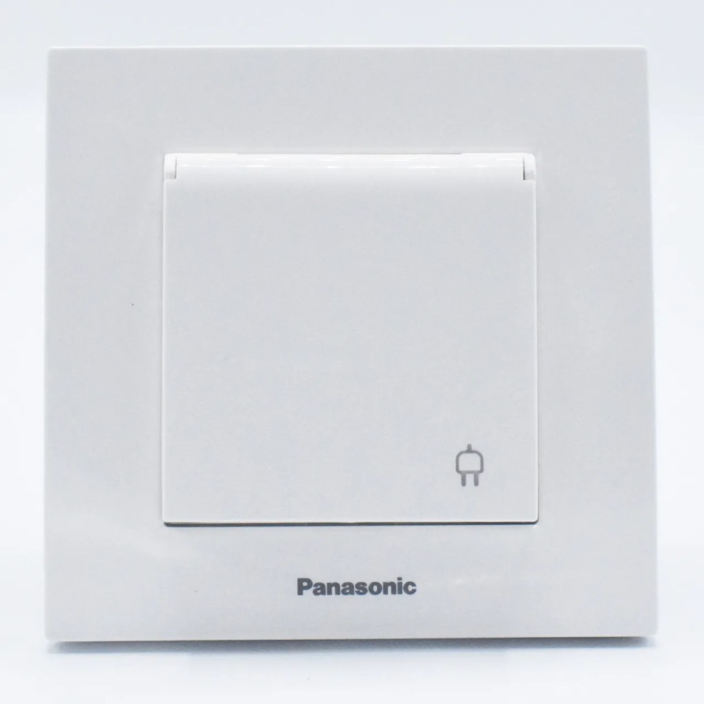 Priza cu capac Karre Plus Pansonic, ST, alba