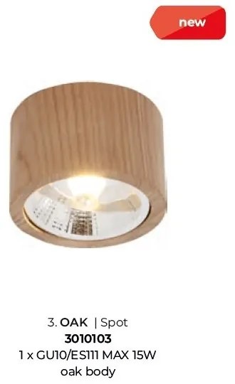 Spot lemn aplicat tavan OAK 12cm