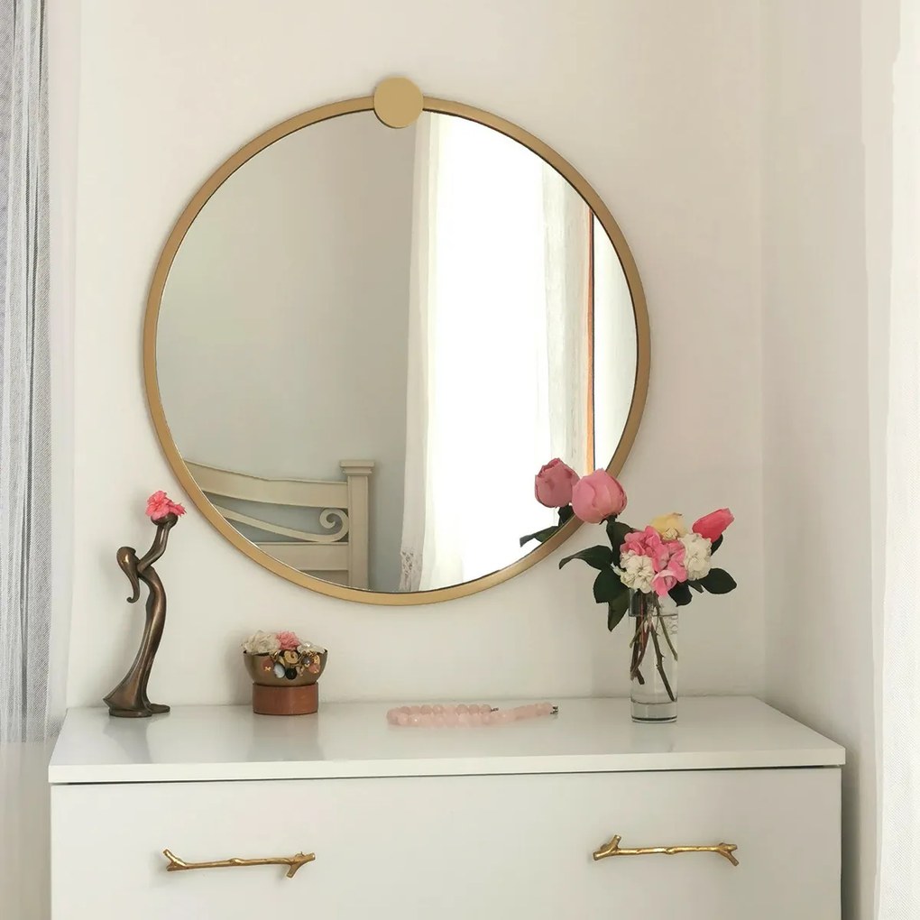 Oglindă Gold Metal Ayna 60 cm