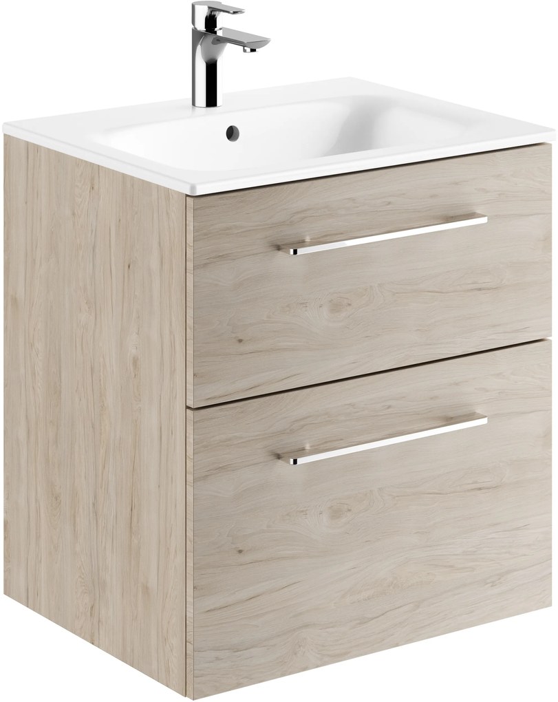 Geberit Selnova Square lavoar cu dulap 60 cm nucă 501.239.00.1