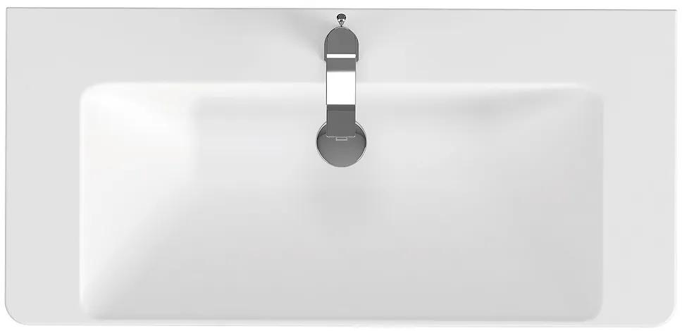 Lavoar suspendat alb 100 cm, dreptunghiular, Cersanit Mille 1010x480 mm