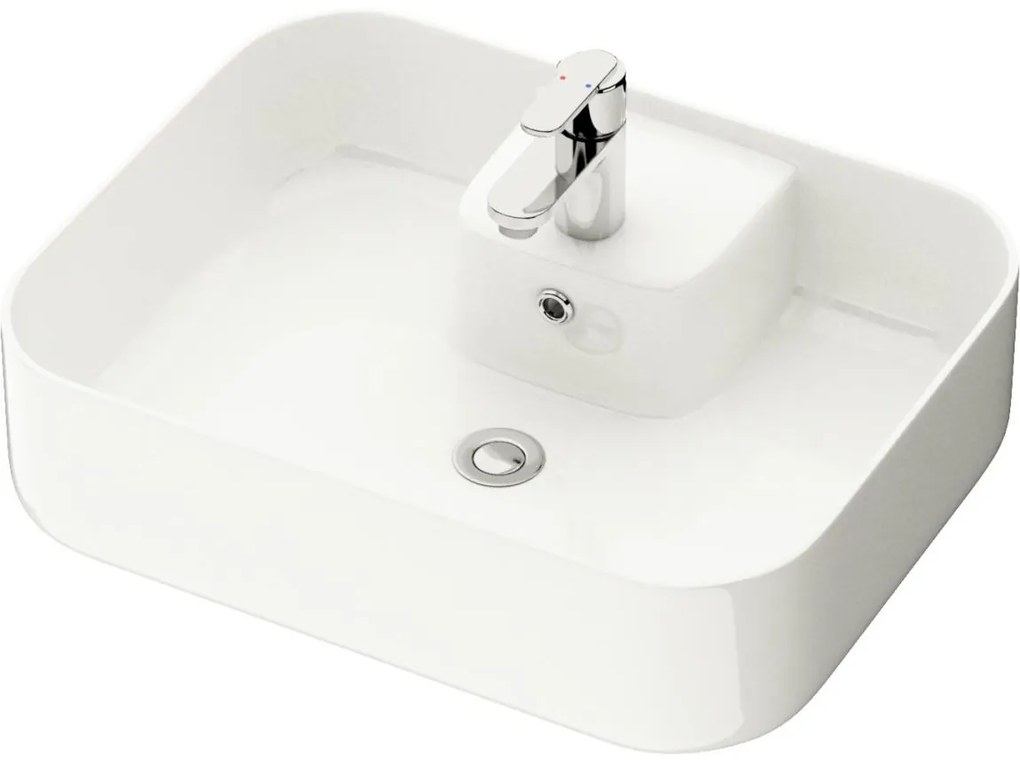 BATH DELUXE 06-050-12-11-00-Lavoar pentru blat KRISTIANSAND 51x40cm ceramică/alb