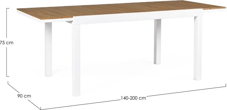 Masă de grădină din aluminiu 90x140 cm Elias – Bizzotto