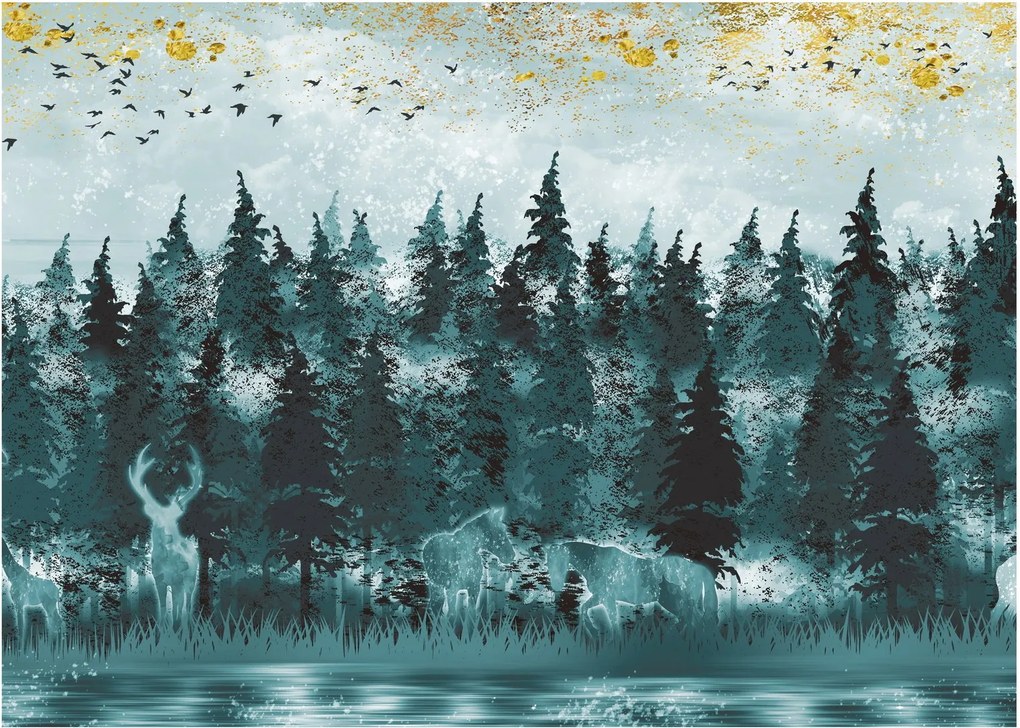 Tablou - Animale din pădure (70x50 cm)