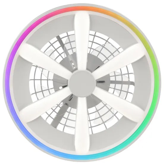 Ventilator LED RGBW de tavan cu lumină Brilliant GAIANO LED/48W/230V alb + telecomandă