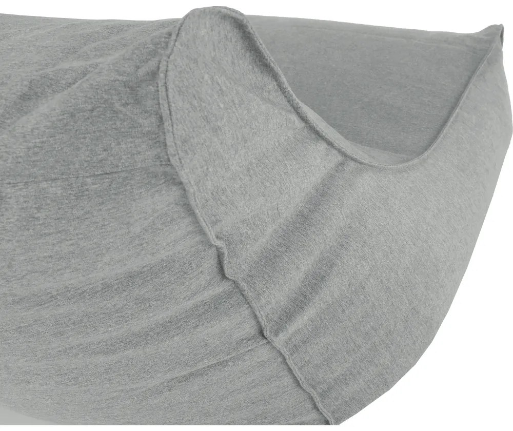 Fotoliu tip sac, material textil gri deschis, EGALEO