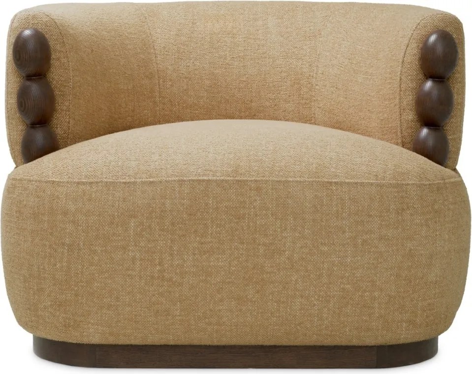 Fotoliu design LUX, Lemn, Tesatura Renato honey, Grimaud