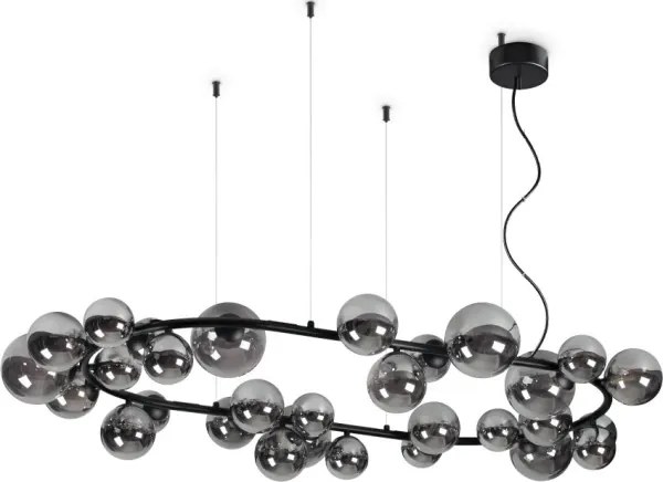 Ideal Lux - Abajur de schimb pentru candelabru/corp de iluminat/lampă PERLAGE Ø 15 cm fumuriu