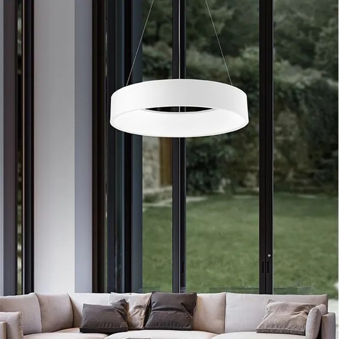 Lustra moderna suspendata LED 3000K 60cm RANDO alb NVL-6167205