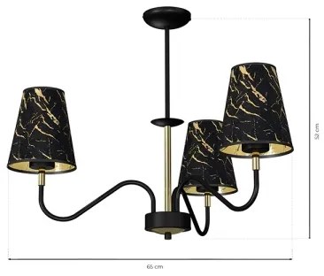 Lustră pe tijă HERMES 3xE27/60W/230V