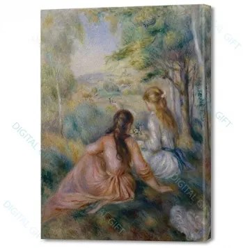 Tablou simplu - Auguste Renoir - In lunca canvas, 61x49 cm