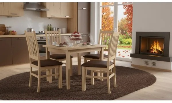 Scaun de dining SIMON, fag, maro închis