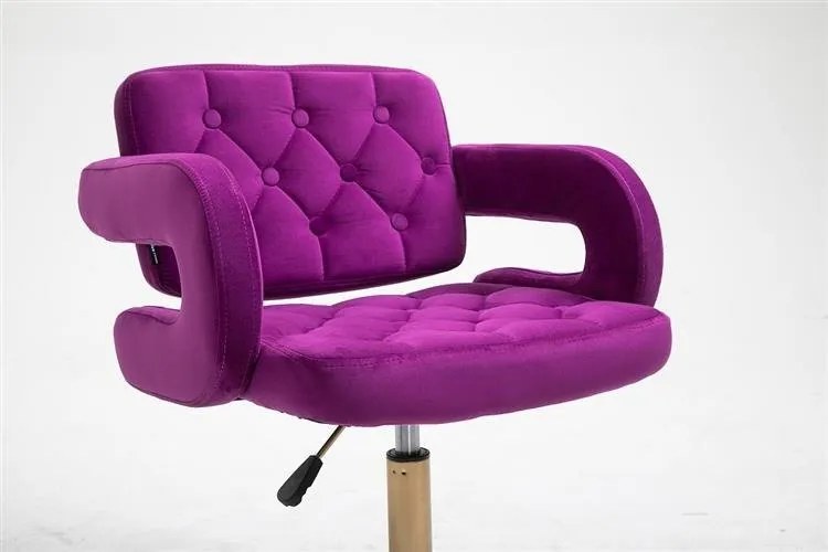 HR8403N Scaun Catifea Fucsia Bază Aurie