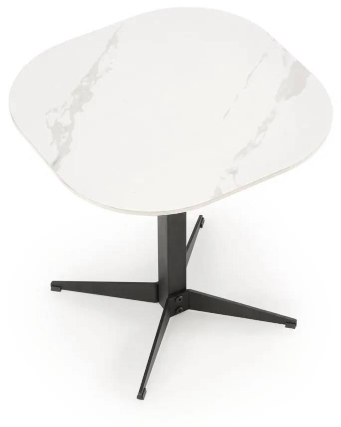 Masa de cafea Borna S marmura alba/negru L50 cm