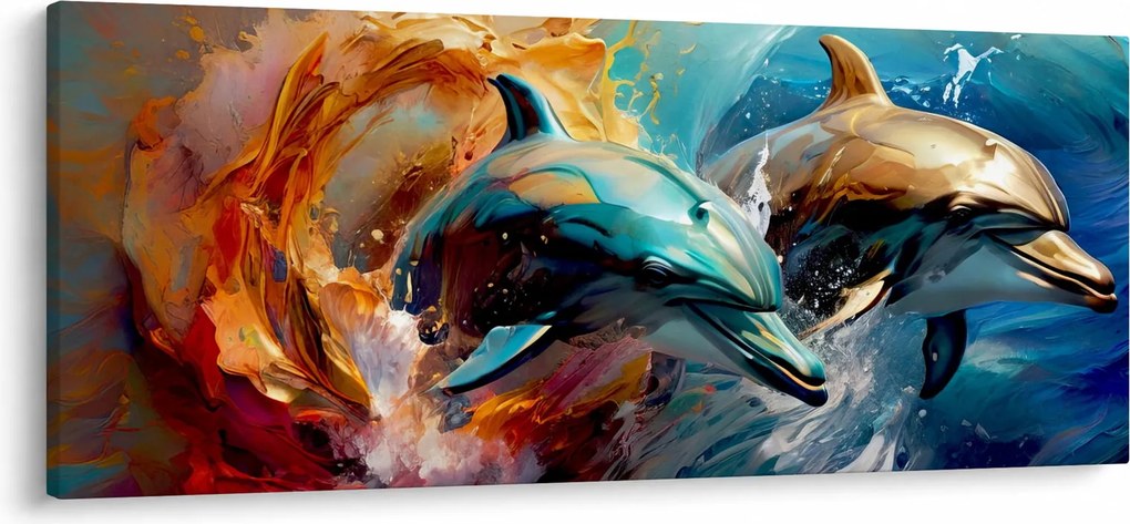 Tablou - Pictură de delfin (120x50 cm)