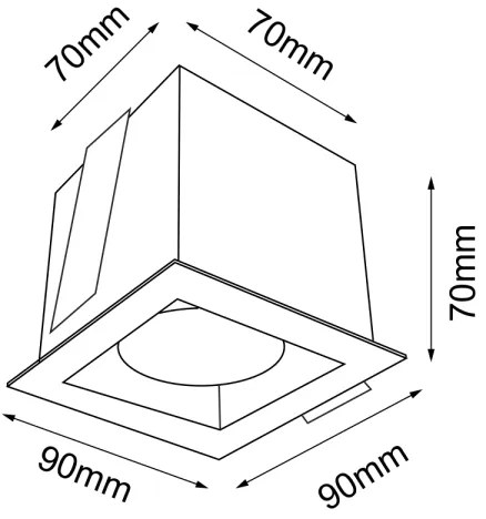 Brosline 3032 - Spot încastrat CAGE 1xGU10/10W/230V negru