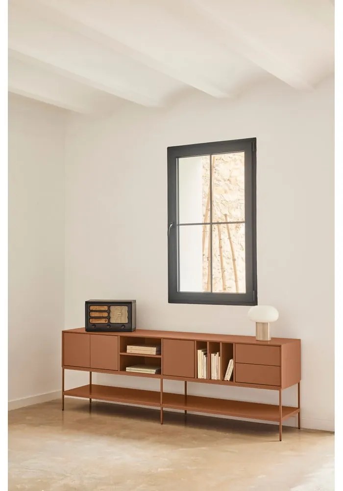 Comodă TV crem 220x74x45 cm Platt – Teulat