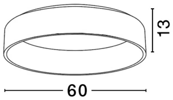 Lustra moderna aplicata LED 4000K Ø60cm RANDO gri NVL-6167202