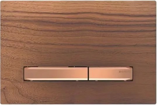 Clapeta de actionare Geberit Sigma50 nuc american/butoane rose gold