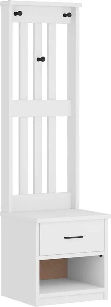 vidaXL Arborele „SANDNES” alb 45x40x159,5 cm lemn masiv de pin