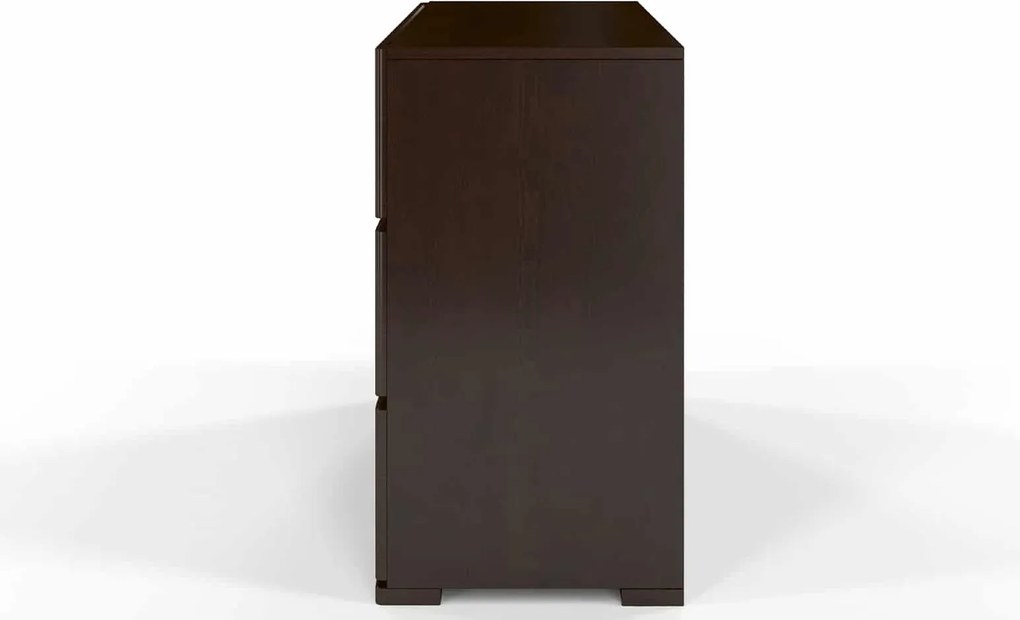 Comodă lemn masiv TerraCraft Pin 3 sertare, 120 × 45 × 81 cm