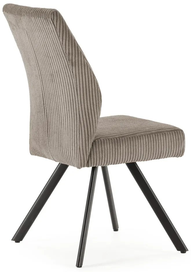 Scaune de dining gri-deschis 2 buc. din catifea reiată Anibal – Marckeric