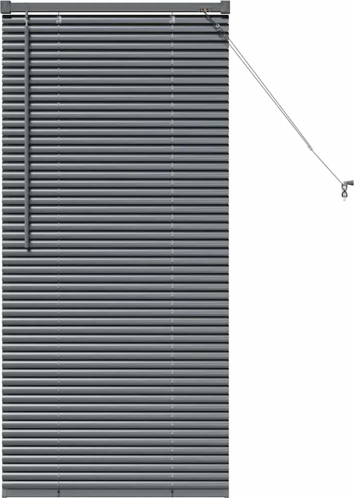 vidaXL Jaluzele venetiene Manual Gri închis 130 x 65 cm Aluminiu