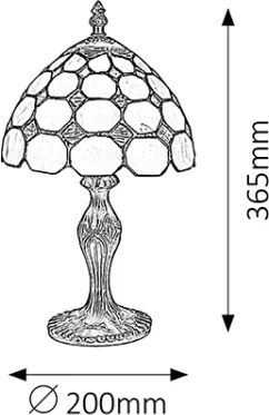 Brilagi - Lampă de masă Tiffany cu vitralii DORAN 1xE14/40W/230V