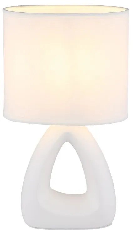Lampa de masa ceramica alba TRIANGLE