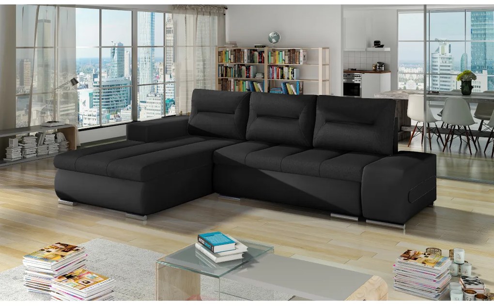 Supermobel Colțar extensibil OTTAVIO, 275x85x180, sawana 14/soft 17, colţ stânga