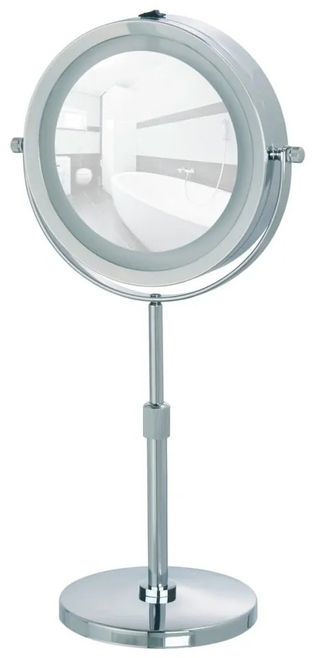 Oglindă cosmetică (5x) cu led/de mărire ø 13,5 cm Lumi – Wenko