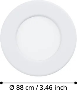 Eglo 901394 - set de 3 spoturi încastrate FUEVA, LED/3,7W/230V, Ø 8,8 cm, alb