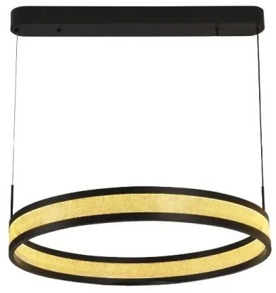 Lustră LED dimabilă pe cablu LED/45W/230V negru + telecomandă