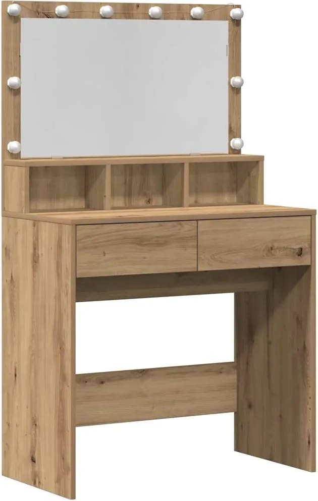 vidaXL Masă de Machiaj cu sertar Stejar Artizanal 80 x 41 x 134,5 cm
