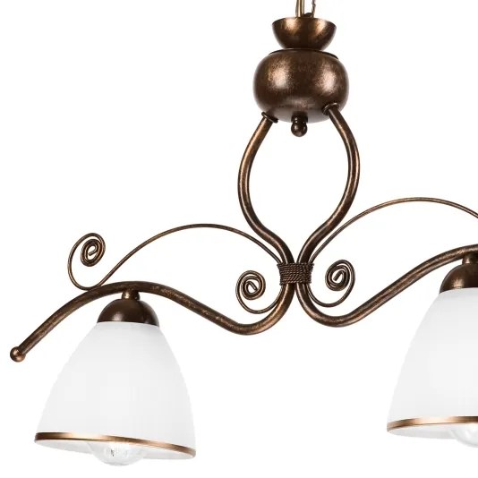 Lustră pe lanț RETRO 2xE27/60W/230V cupru/patină